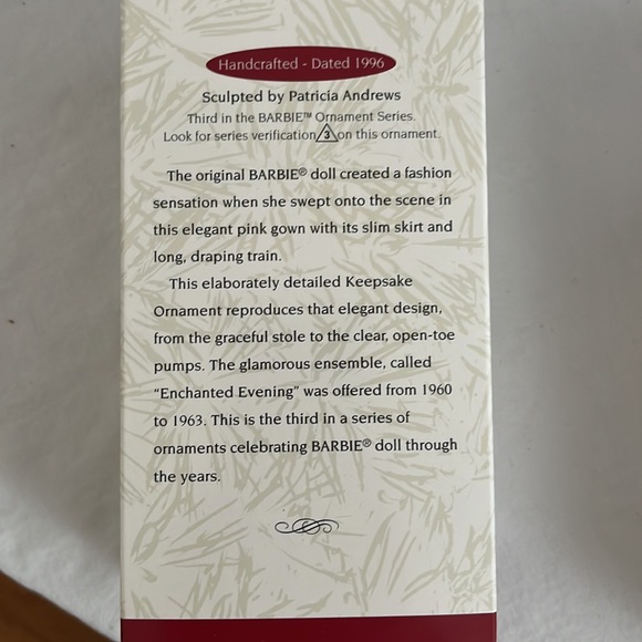 Barbie Hallmark Keepsake ornament Enchanted Evening - Picture 2 of 7